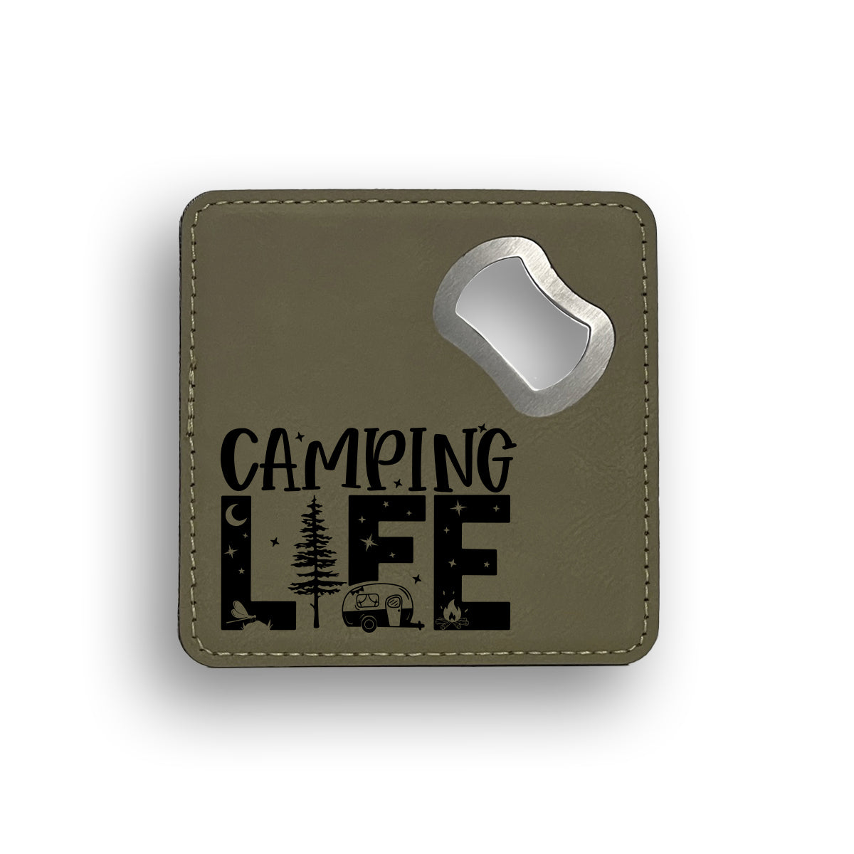 Camp Life 1 Bottle Opener Coaster