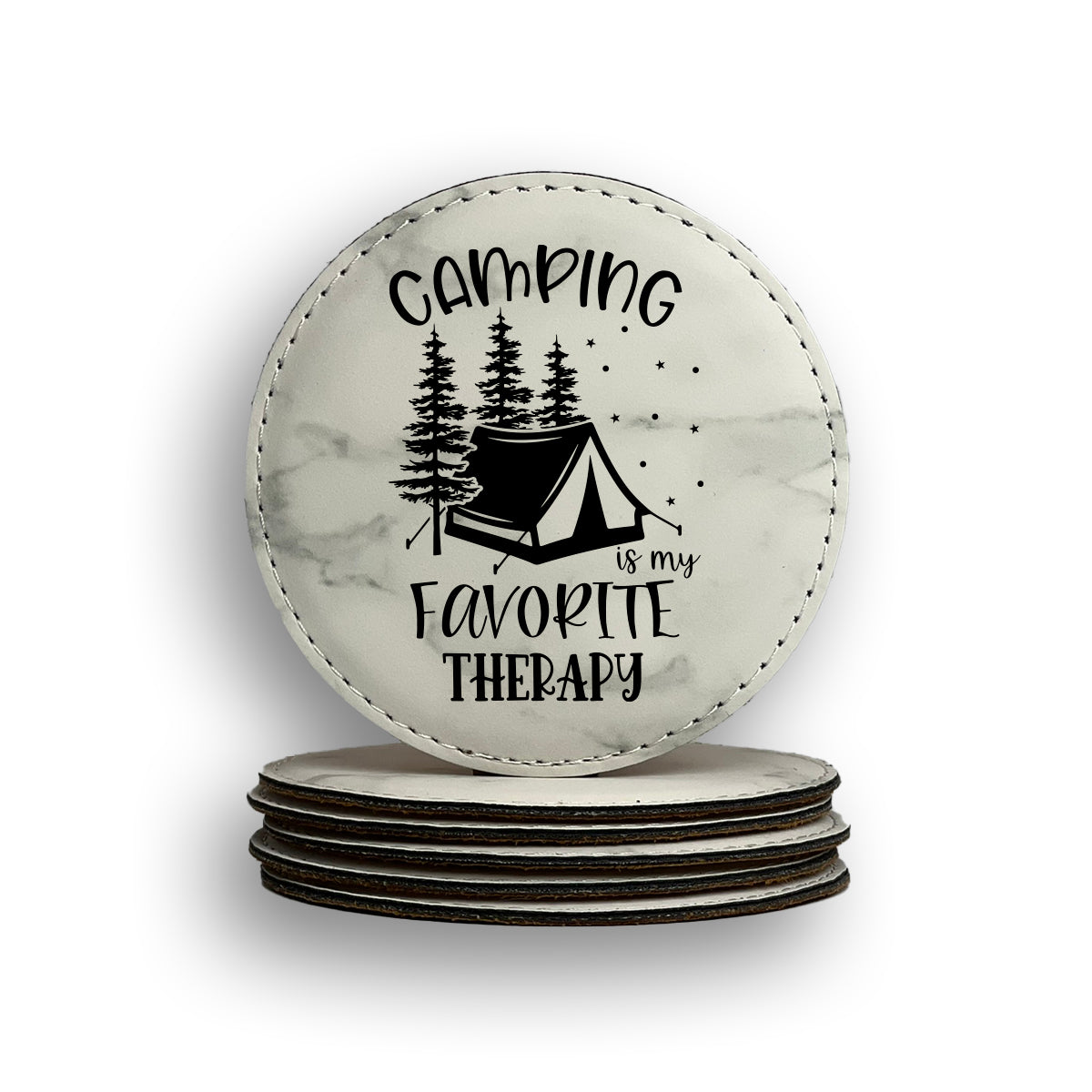 Camping Is My Fav Therapy Coaster