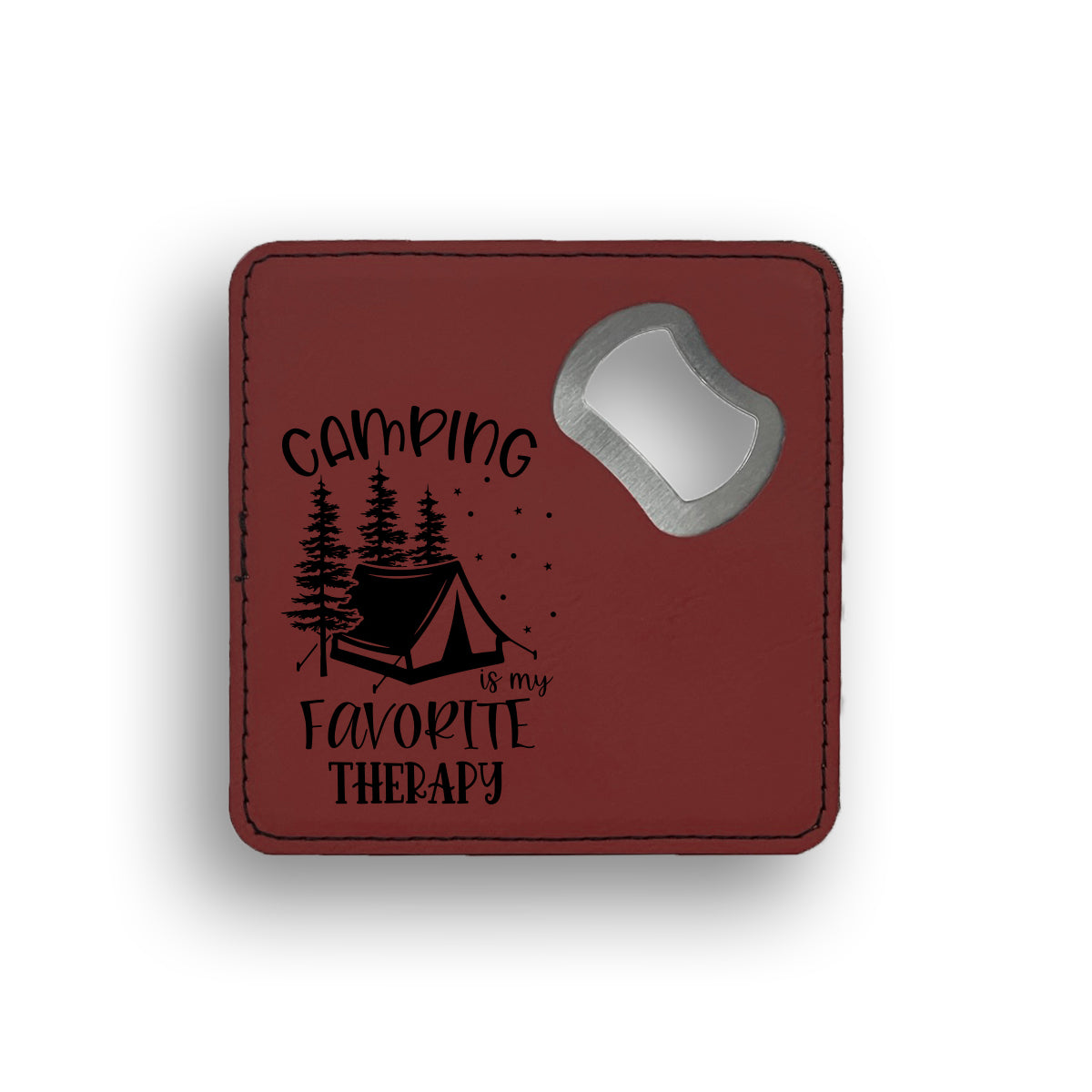 Camping Is My Fav Therapy Bottle Opener Coaster