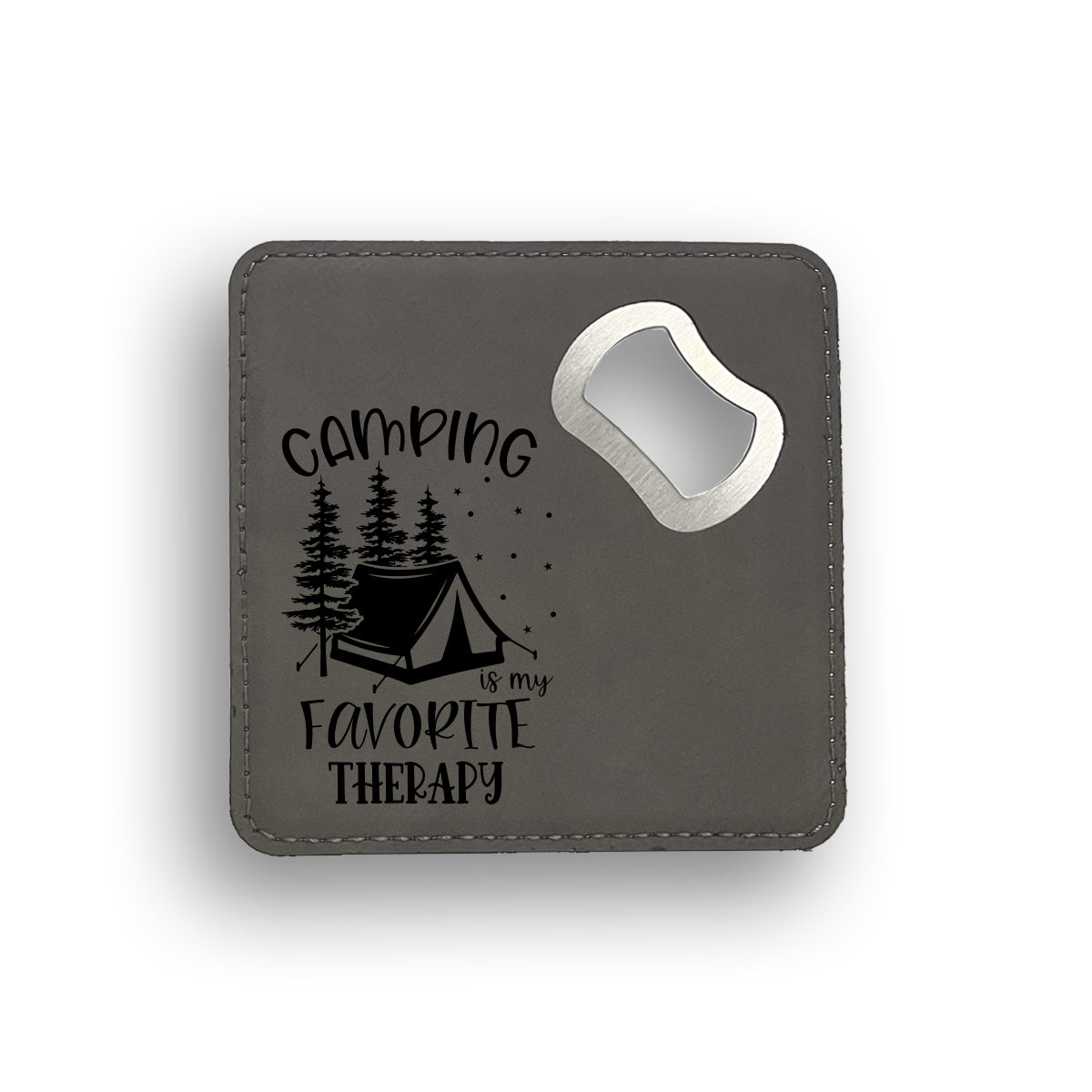 Camping Is My Fav Therapy Bottle Opener Coaster
