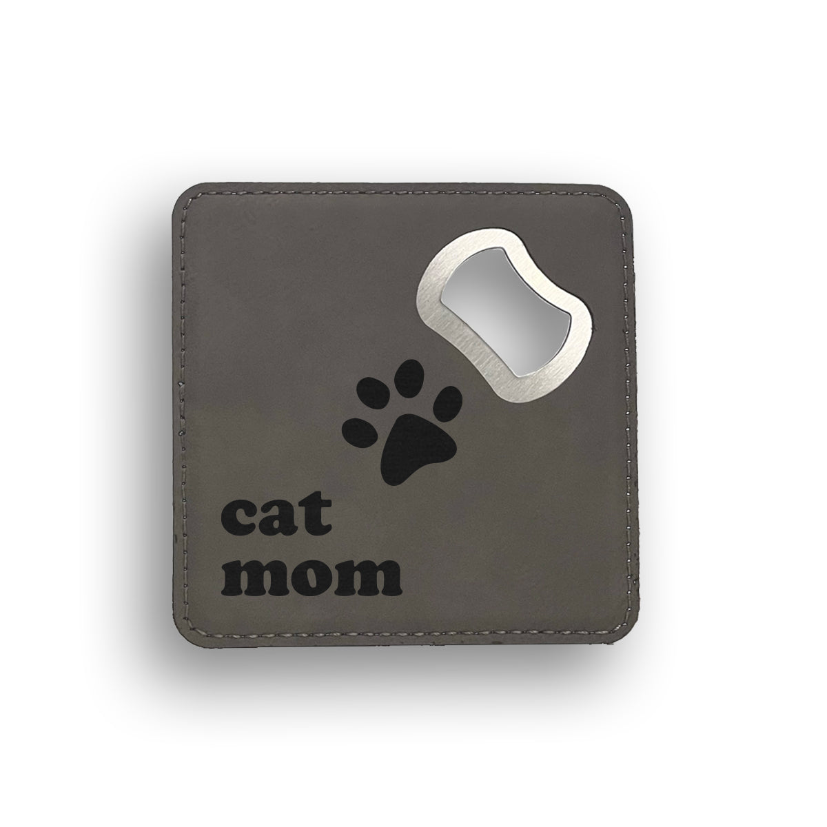 Cat Mom Bottle Opener Coaster