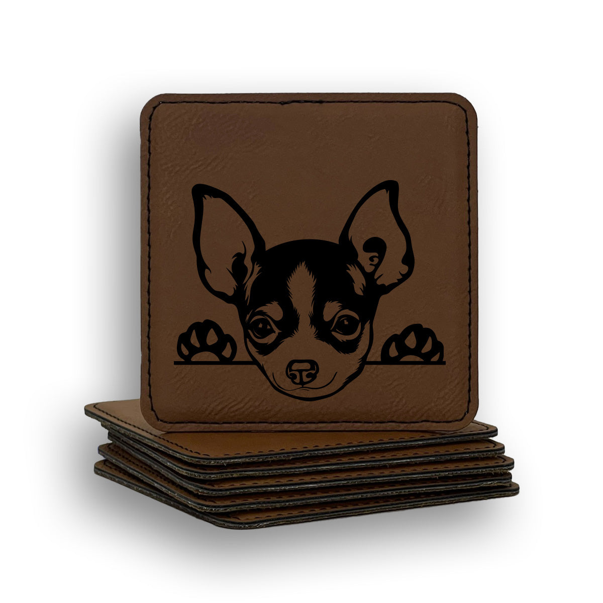Chihuahua Peeking Coaster