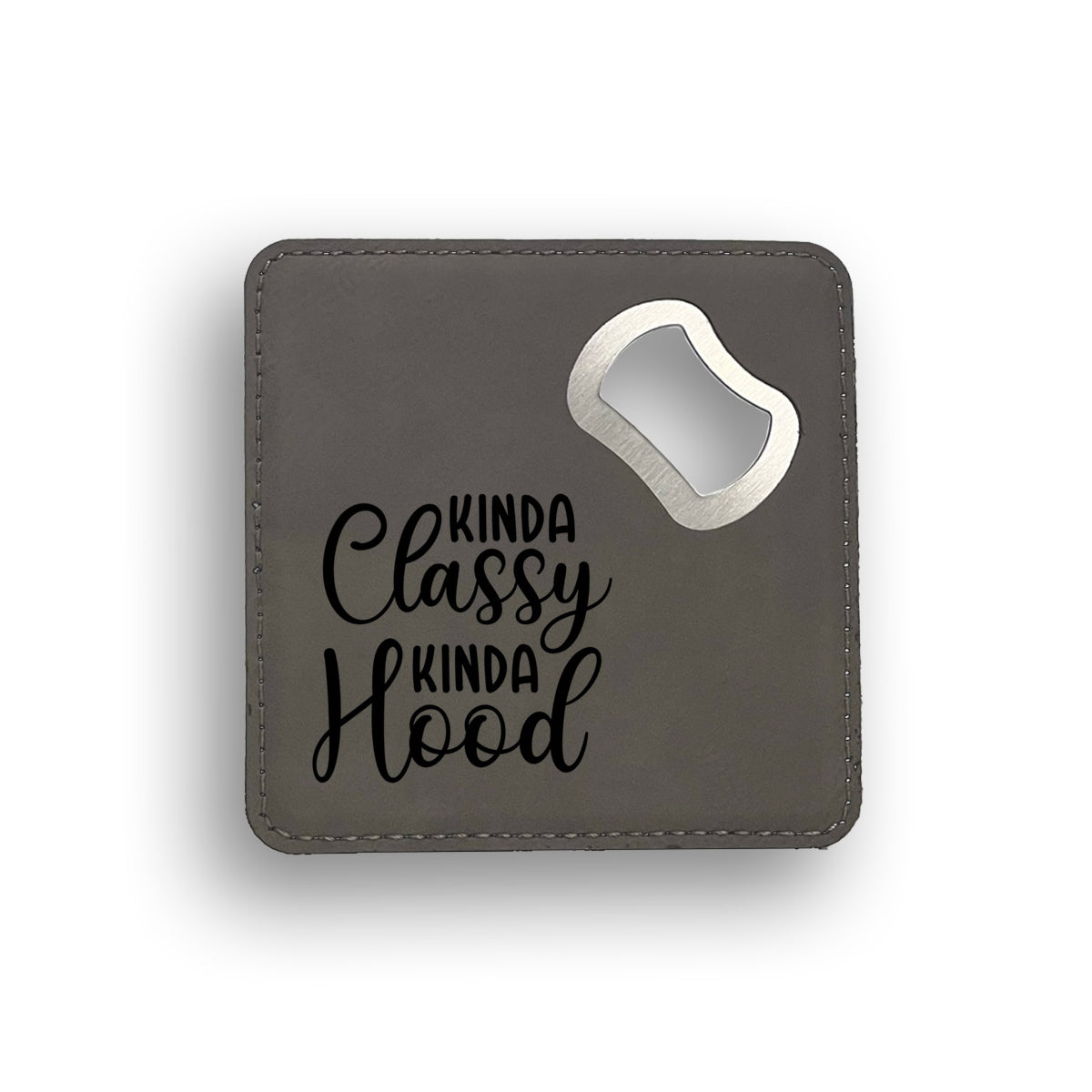 Classy Hood Bottle Opener Coaster