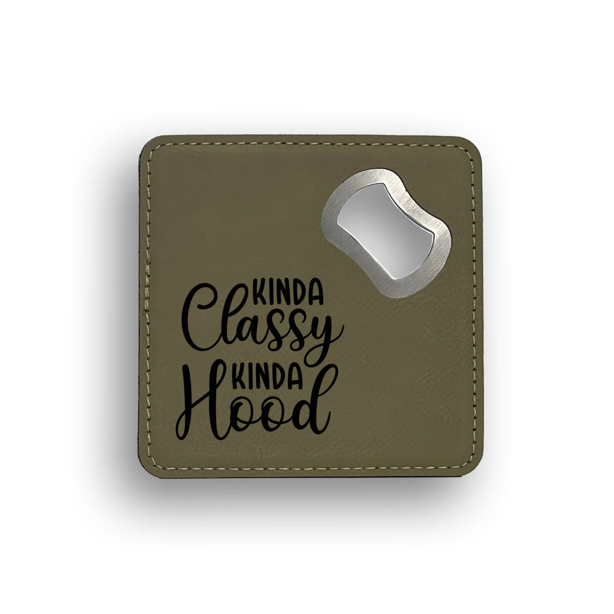 Classy Hood Bottle Opener Coaster