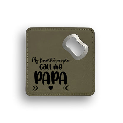 Face People Papa Bottle Opener Coaster