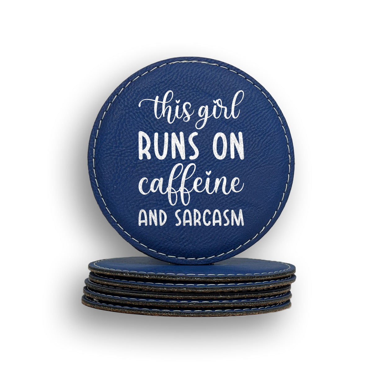 Girl Caffeine Sarcasm Coaster