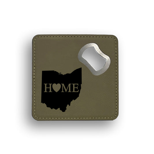 Ohio Home Bottle Opener Coaster