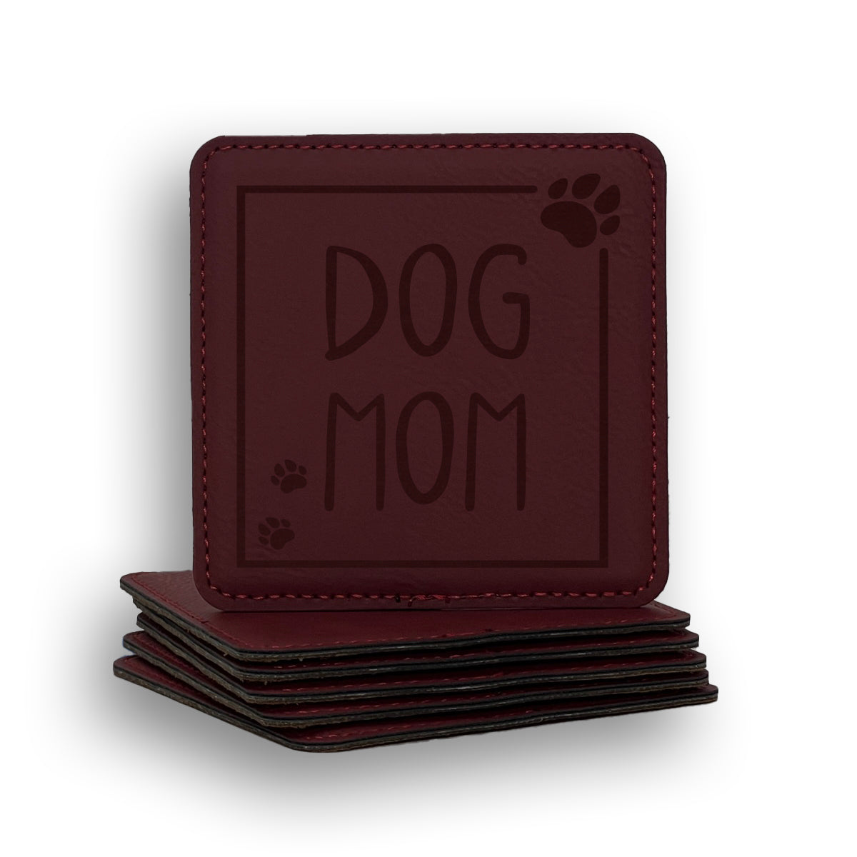 Square Dog Mom Coaster