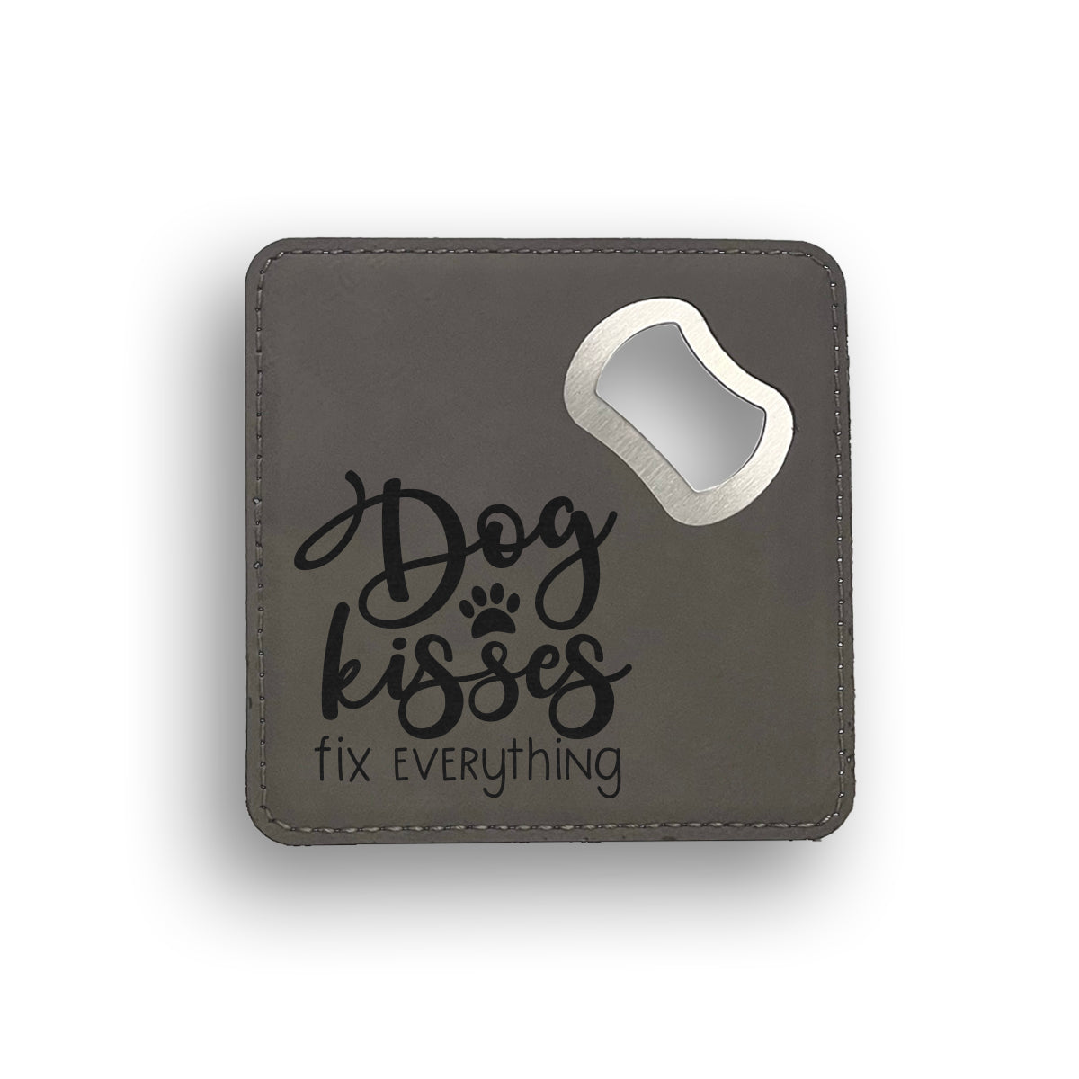 Dog Kisses Bottle Opener Coaster