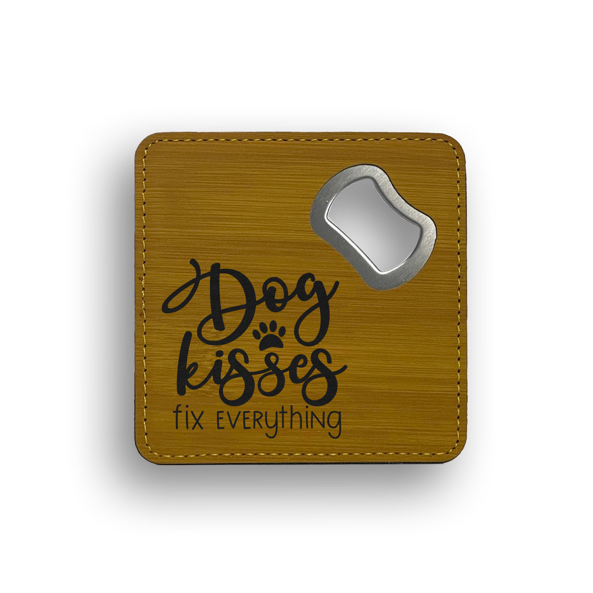 Dog Kisses Bottle Opener Coaster