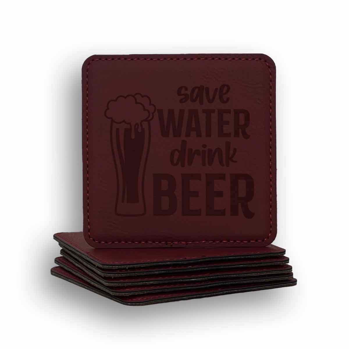 Save Water Drink Beer Coaster