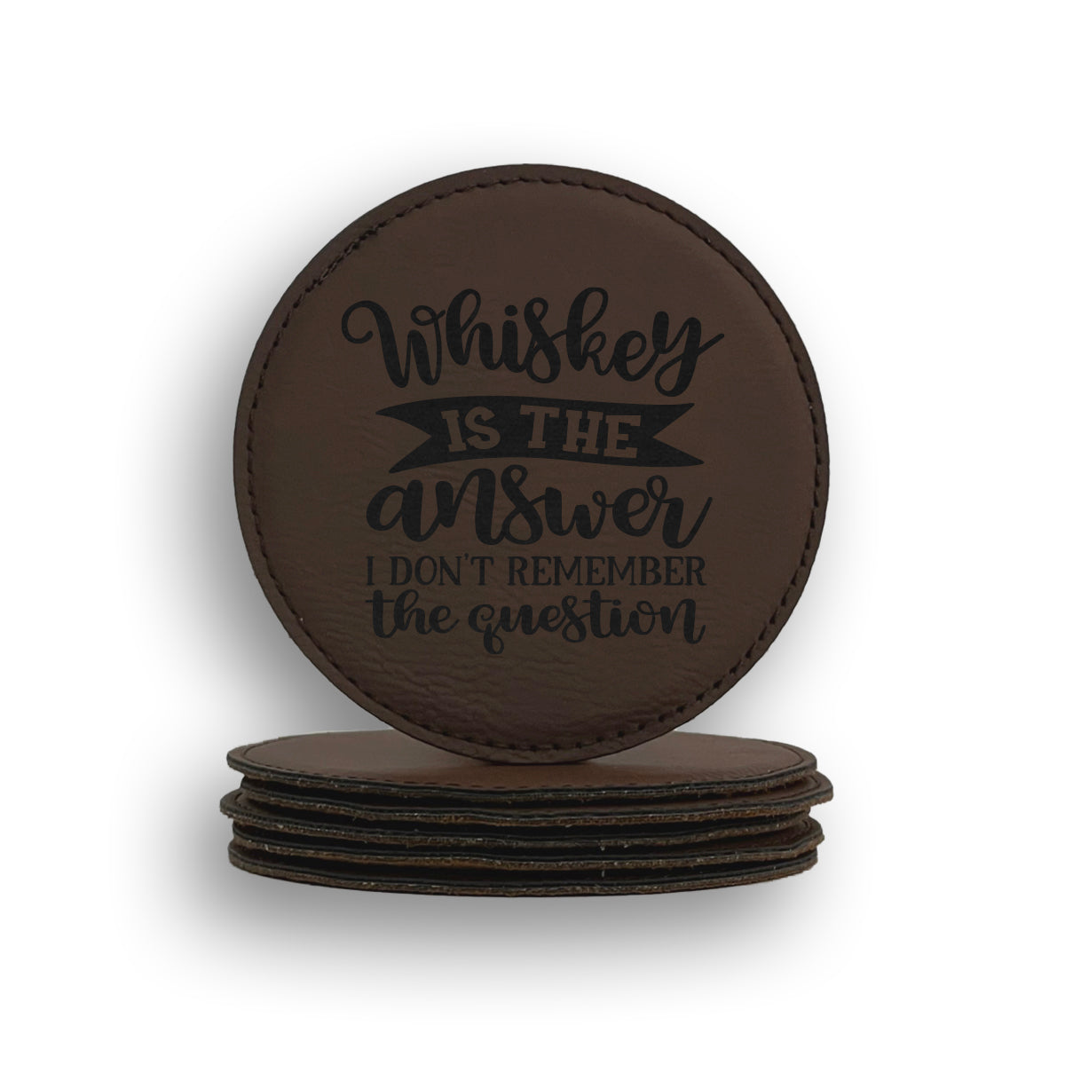 Whiskey answer question Coaster